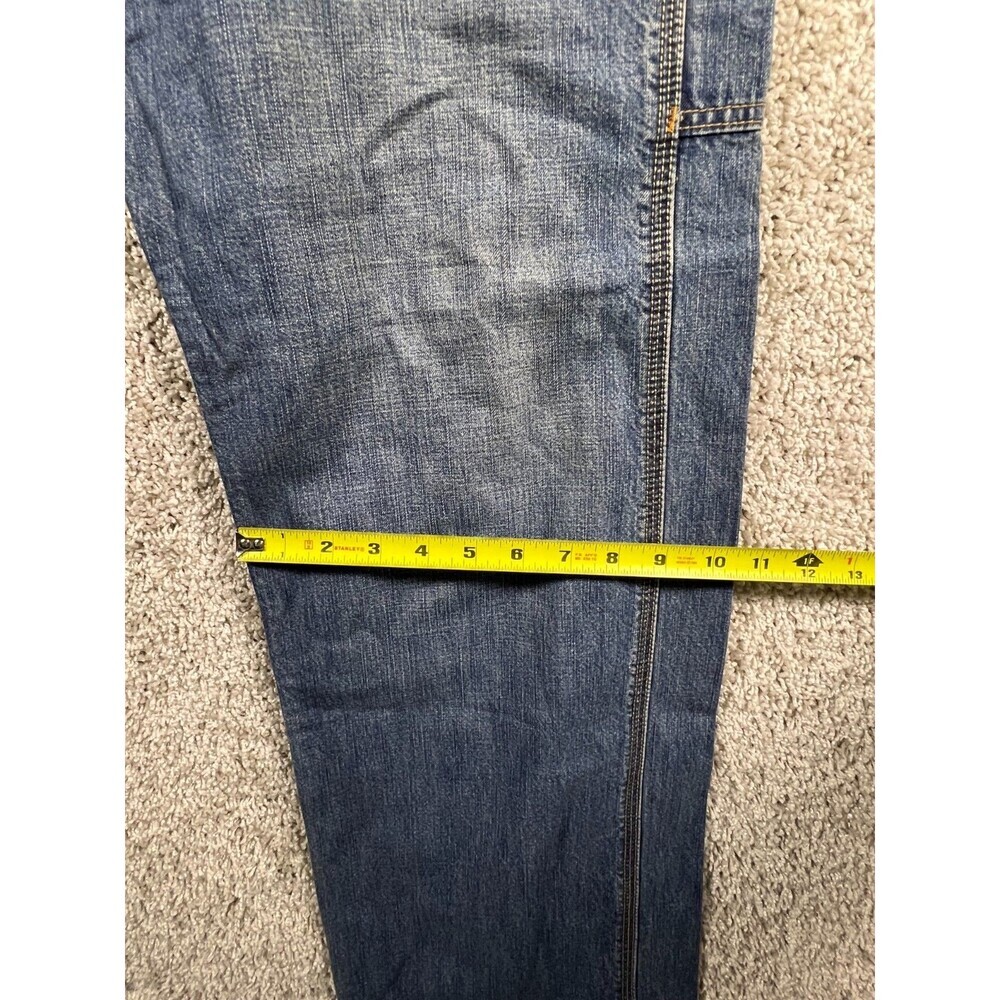 Levis Signature Jeans Mens 34x32 Carpenter Blue Denim Workwear Solid Excellent - Picture 4 of 9
